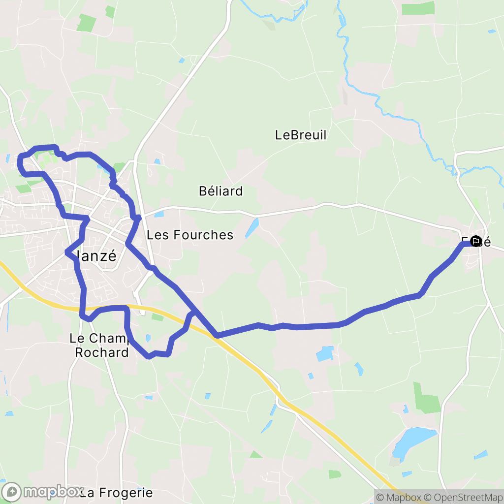 Esse : carte du parcours de randonnée - France