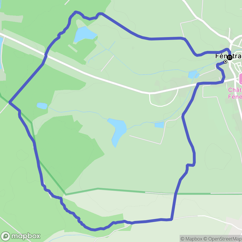 Fénétrange : carte du parcours de randonnée - France