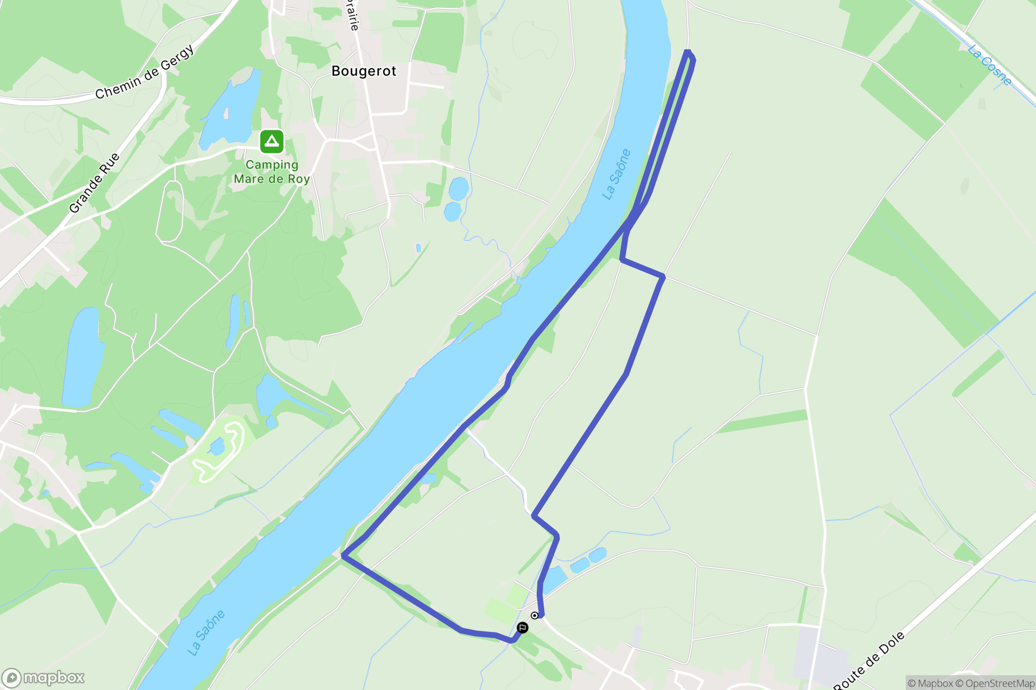 Bey : carte du parcours de randonnée - France