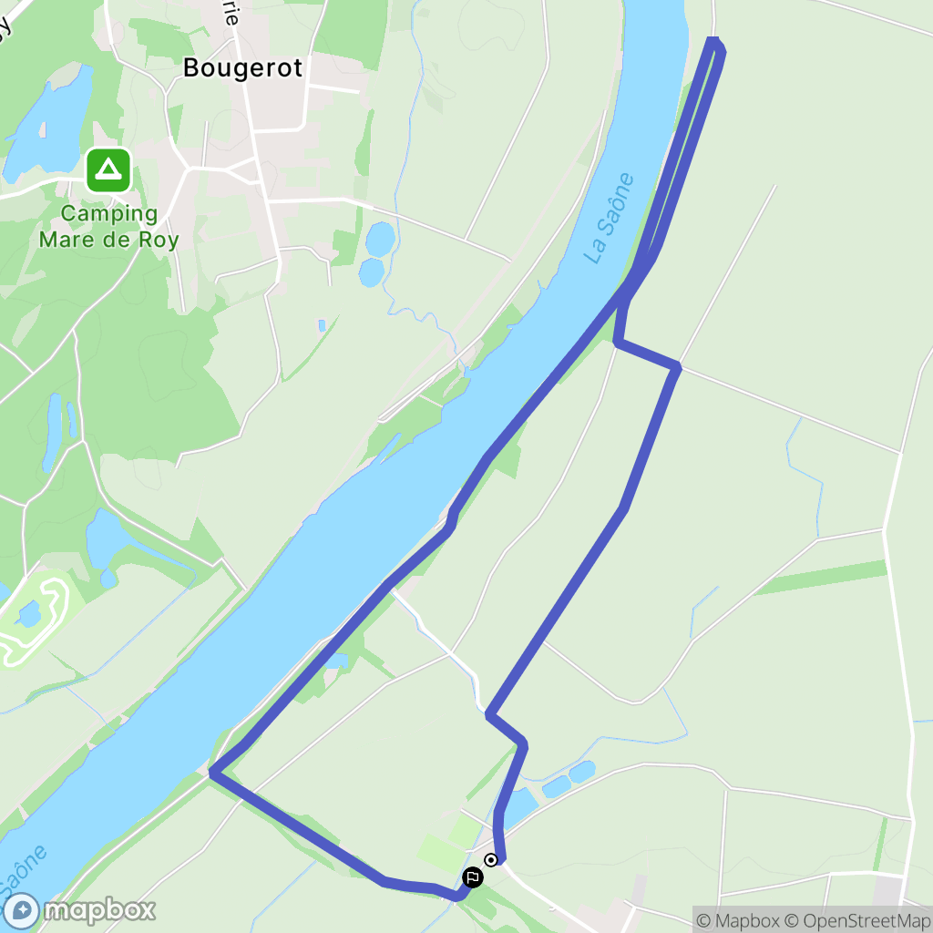 Bey : carte du parcours de randonnée - France