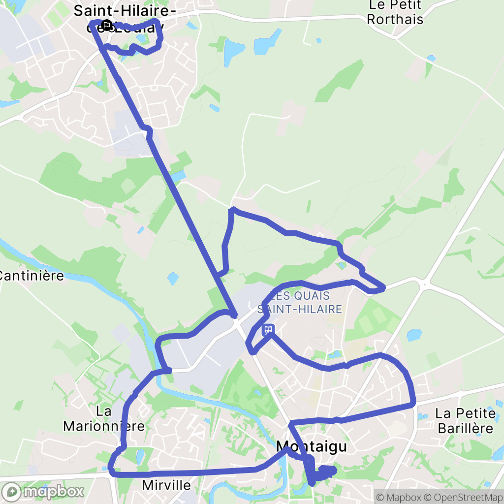 Montaigu-Vendée : carte du parcours de randonnée - France