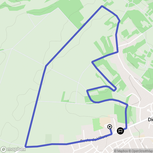 Dieulouard : carte du parcours de randonnée - France