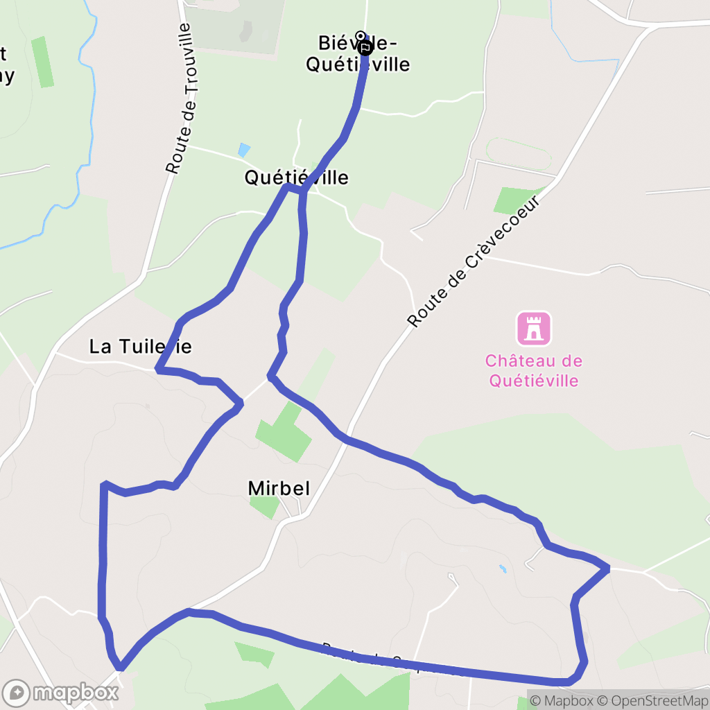Belle Vie en Auge : carte du parcours de randonnée - France