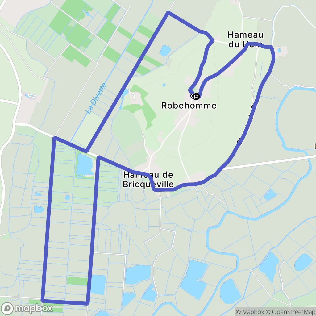 Bavent : carte du parcours de randonnée - France
