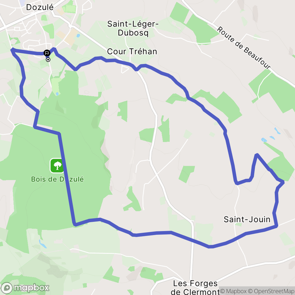 Dozulé : carte du parcours de randonnée - France