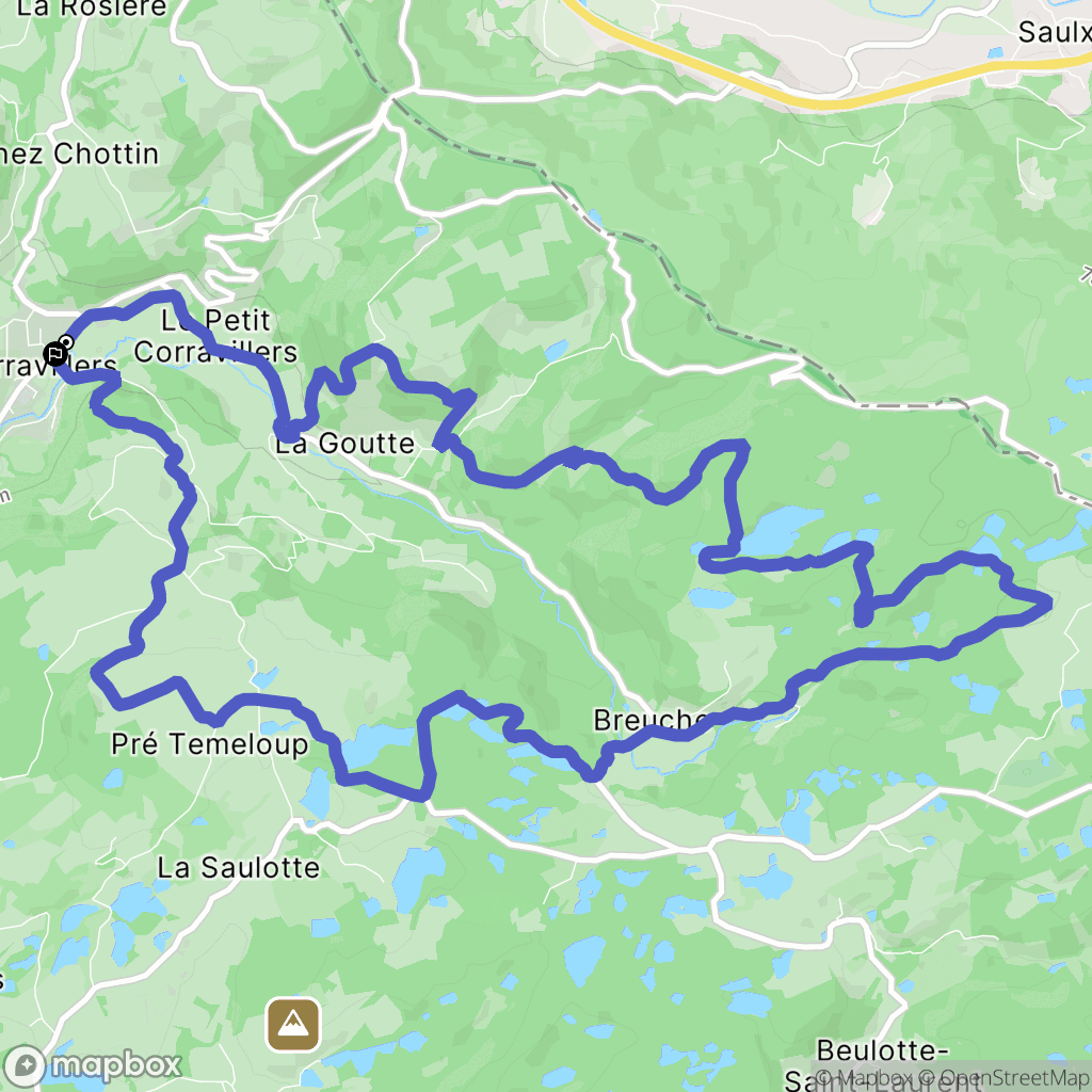 Corravillers : carte du parcours de randonnée - France