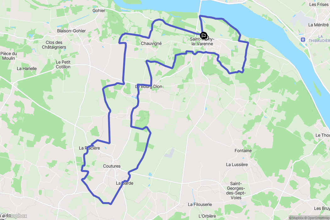 Brissac-Loire-Aubance : carte du parcours de randonnée - France