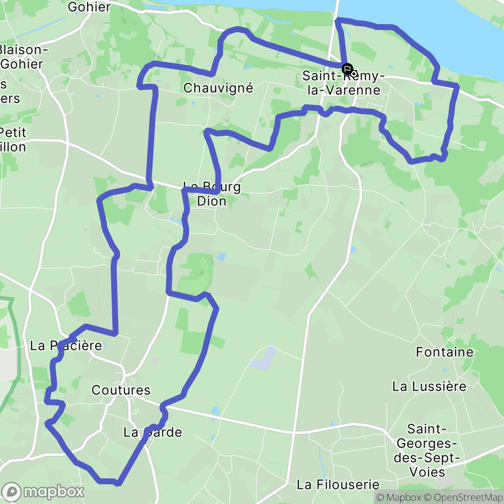 Brissac-Loire-Aubance : carte du parcours de randonnée - France