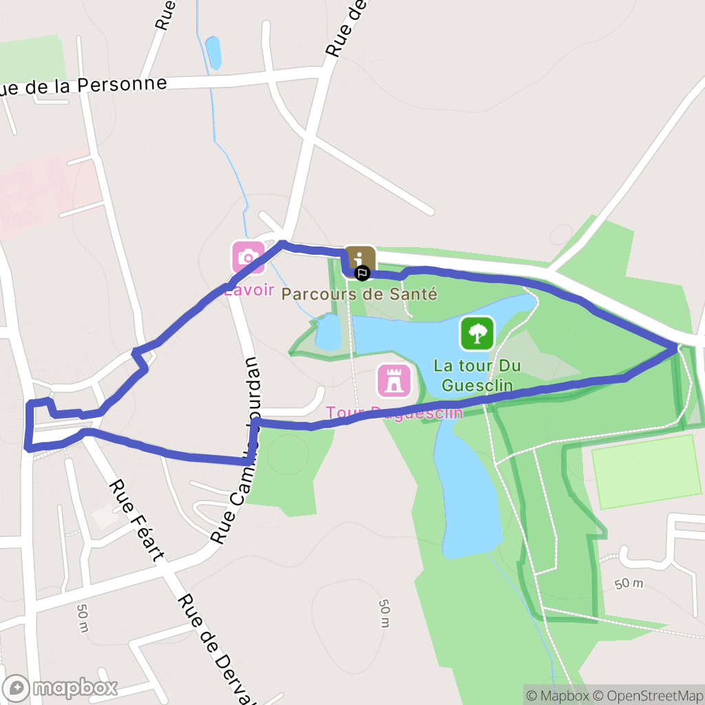 Grand-Fougeray : carte du parcours de randonnée - France