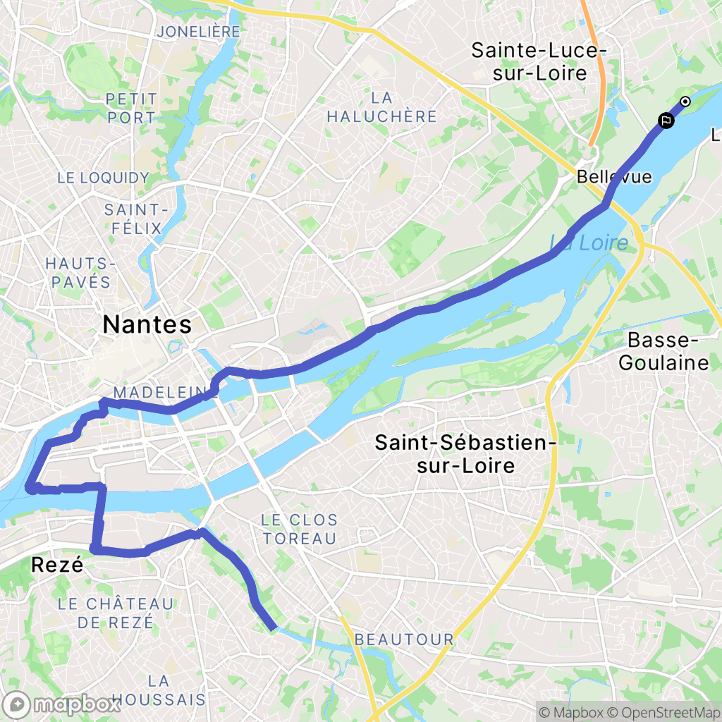 Sainte-Luce-sur-Loire : carte du parcours de randonnée - France