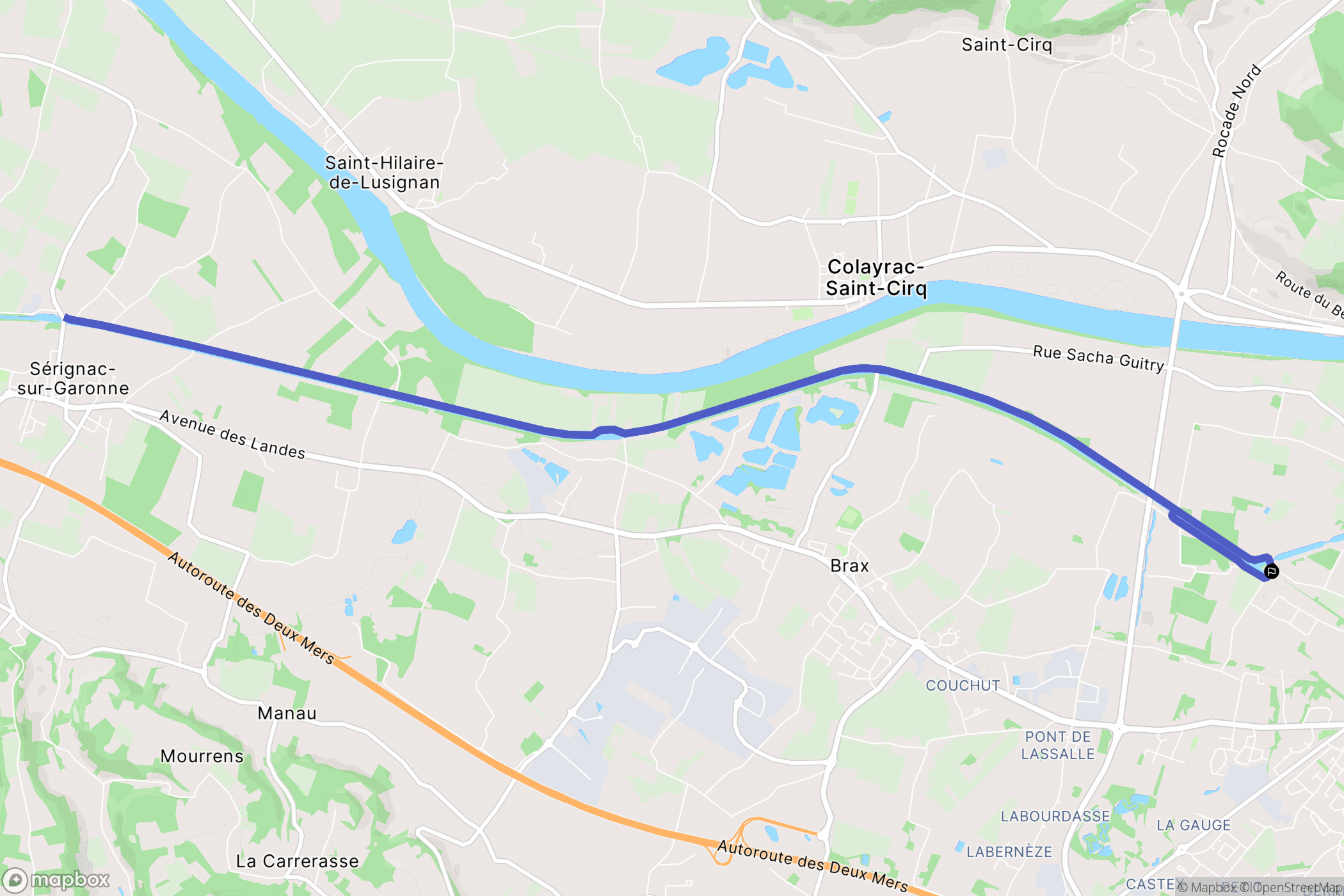 Le Passage : carte du parcours de randonnée - France