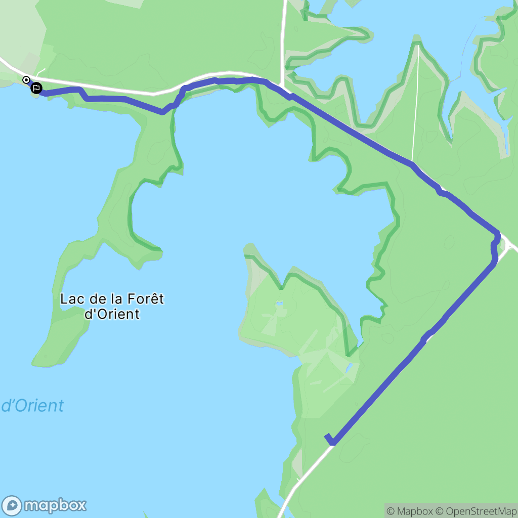 Géraudot : carte du parcours de randonnée - France