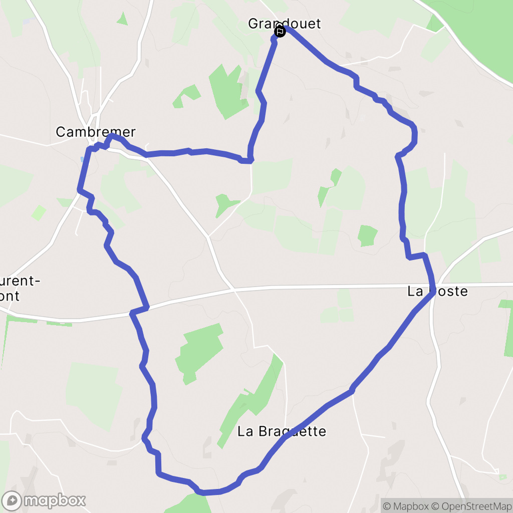 Cambremer : carte du parcours de randonnée - France