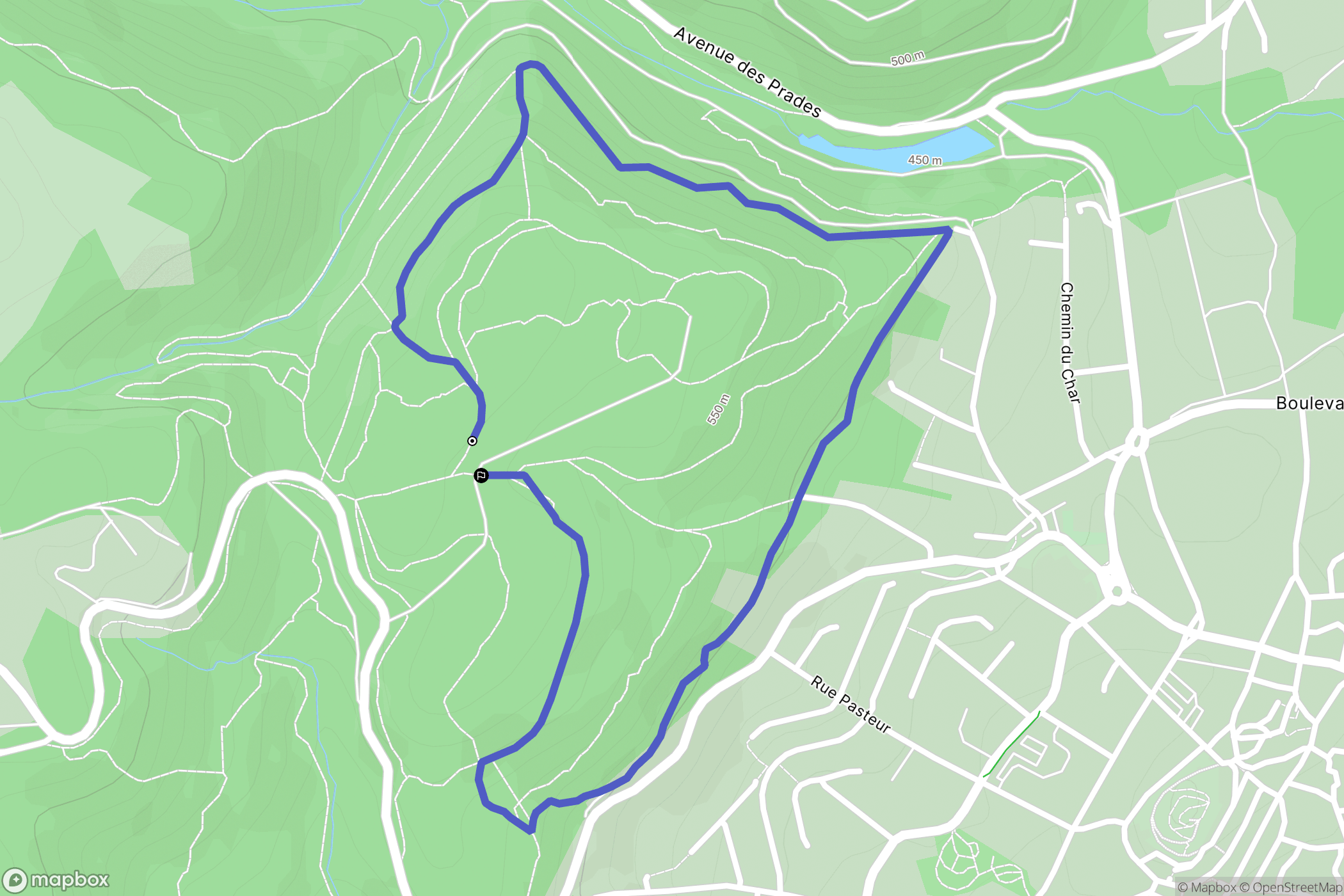 Châtel-Guyon : carte du parcours de randonnée - France