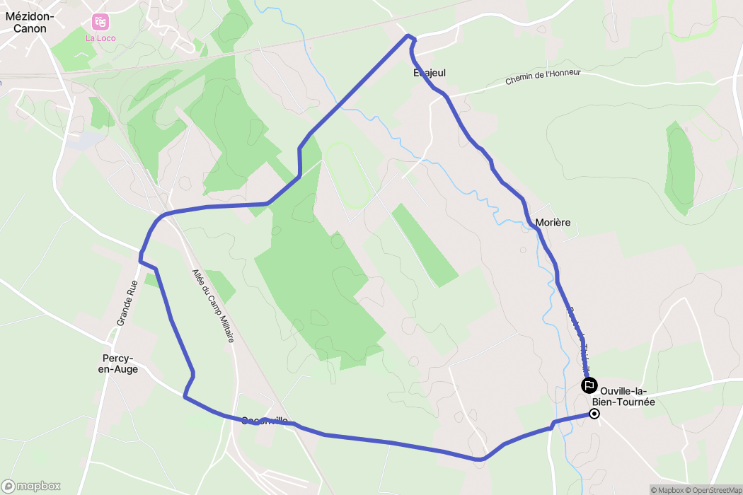Saint-Pierre-en-Auge : carte du parcours de randonnée - France