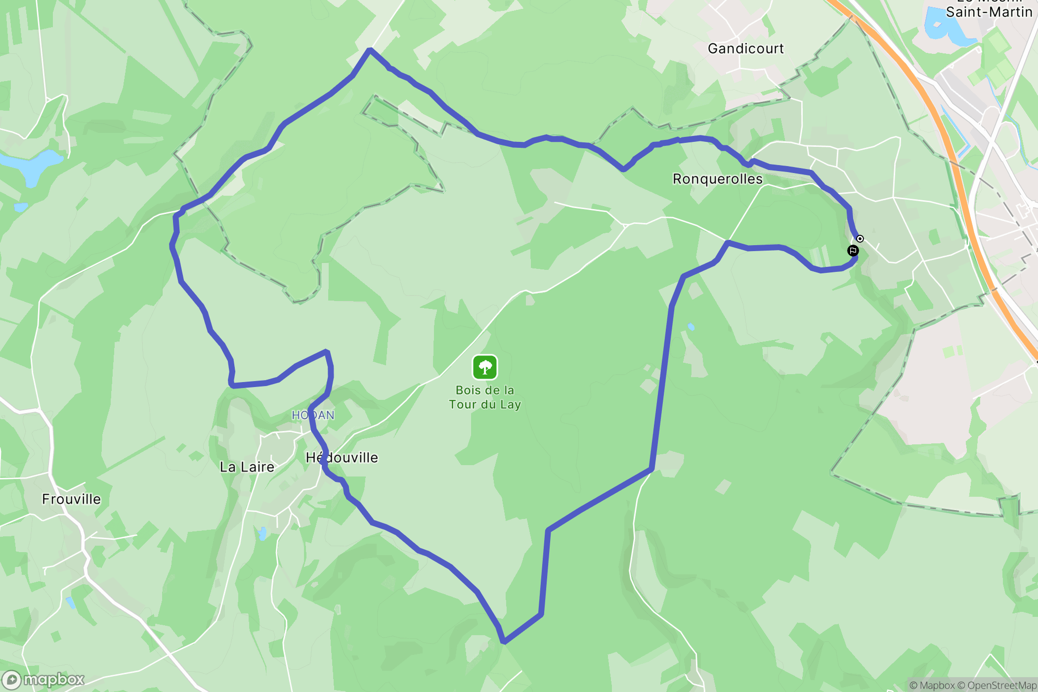 Ronquerolles : carte du parcours de randonnée - France