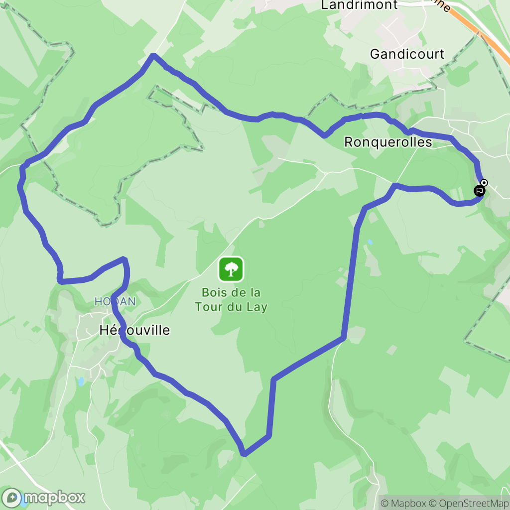 Ronquerolles : carte du parcours de randonnée - France