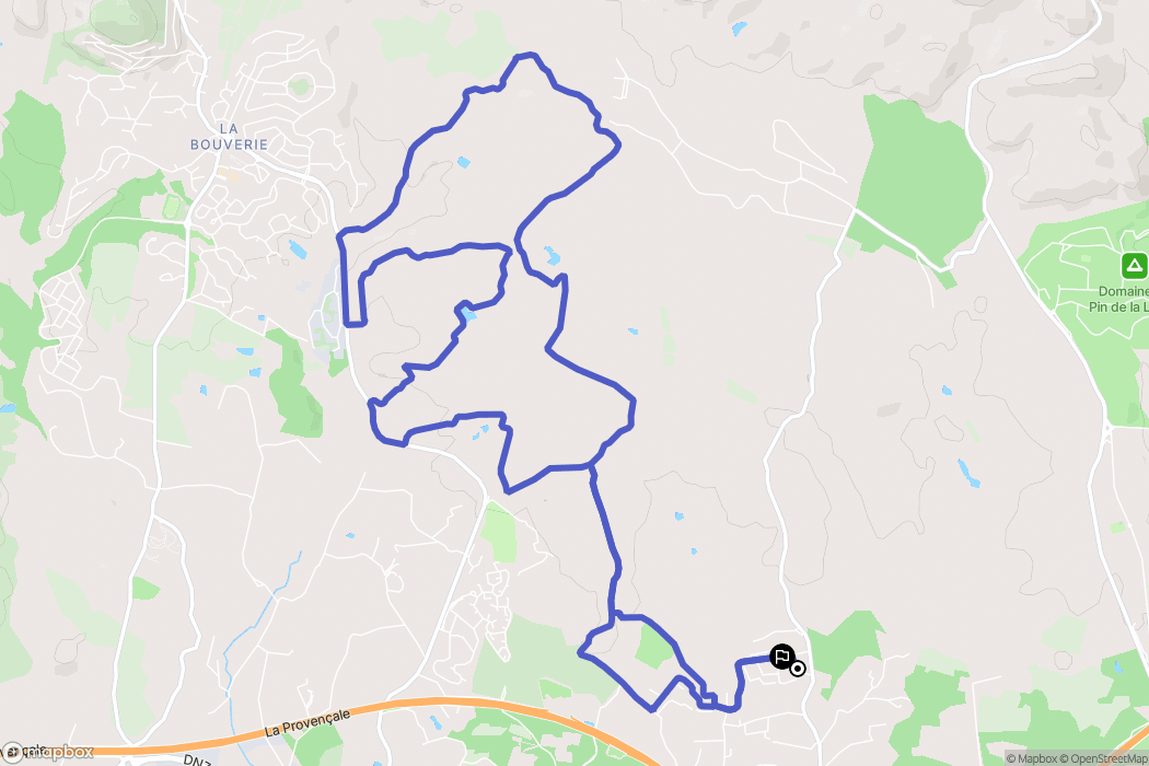Puget-sur-Argens : carte du parcours de randonnée - France