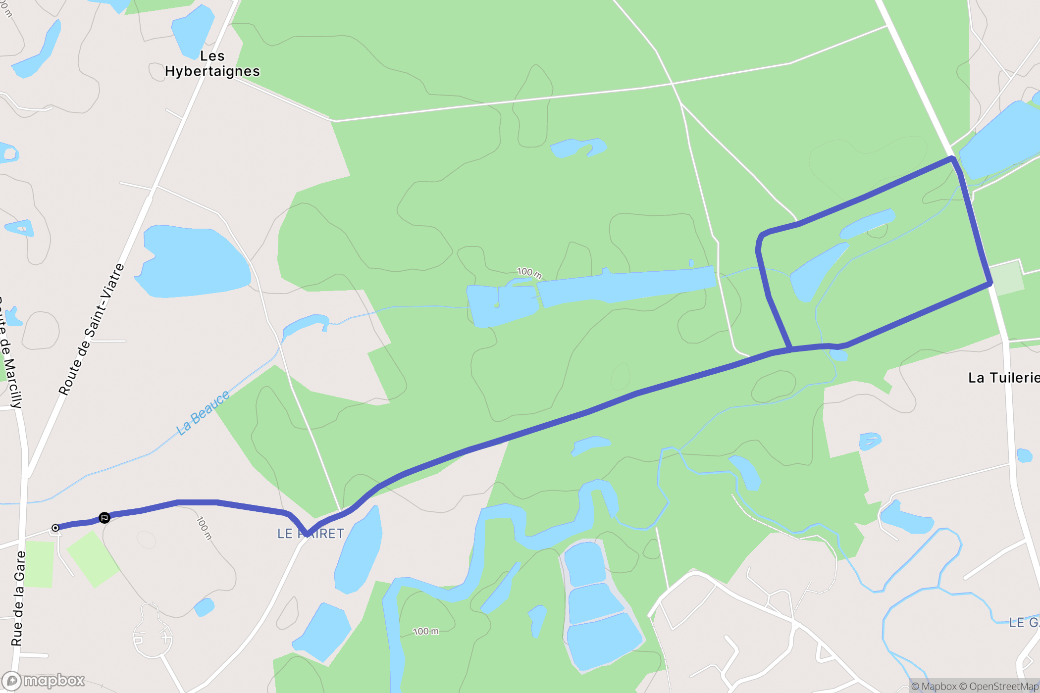 Selles-Saint-Denis : carte du parcours de randonnée - France