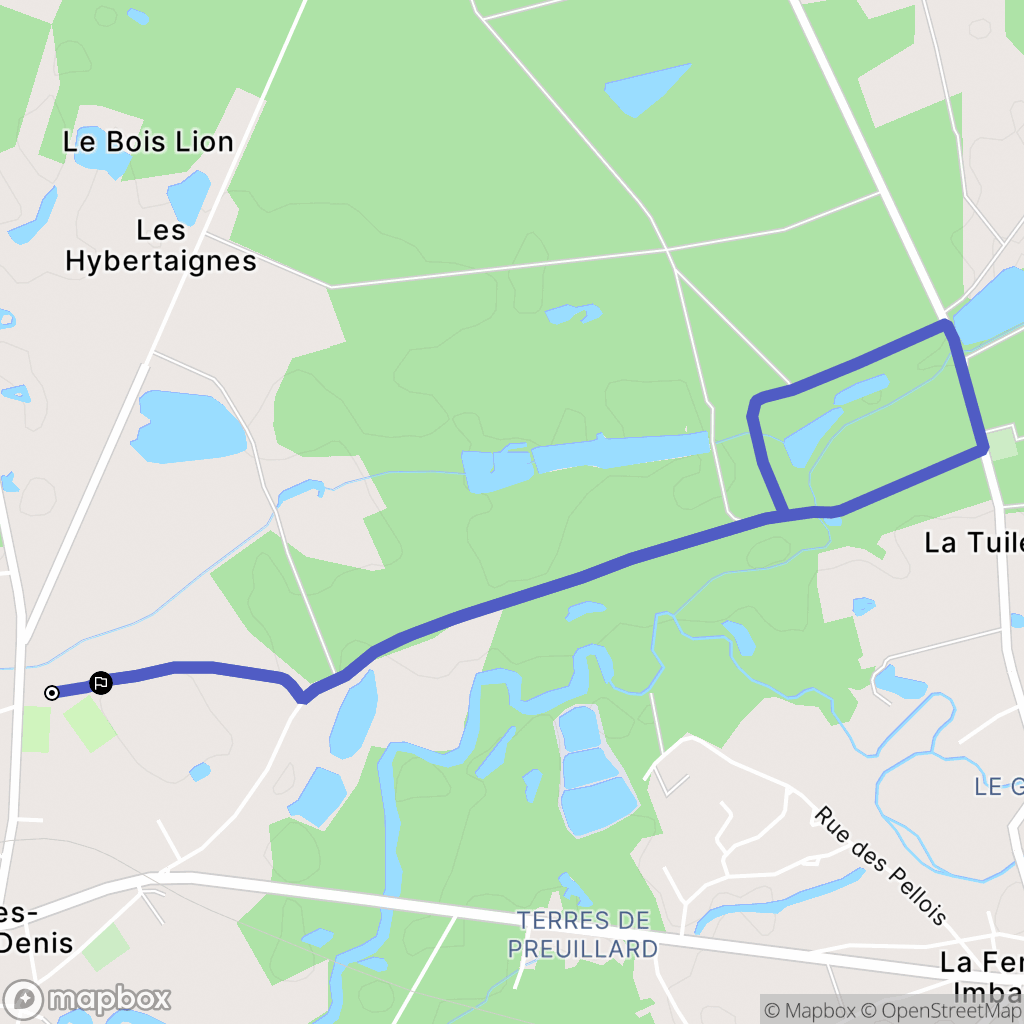 Selles-Saint-Denis : carte du parcours de randonnée - France