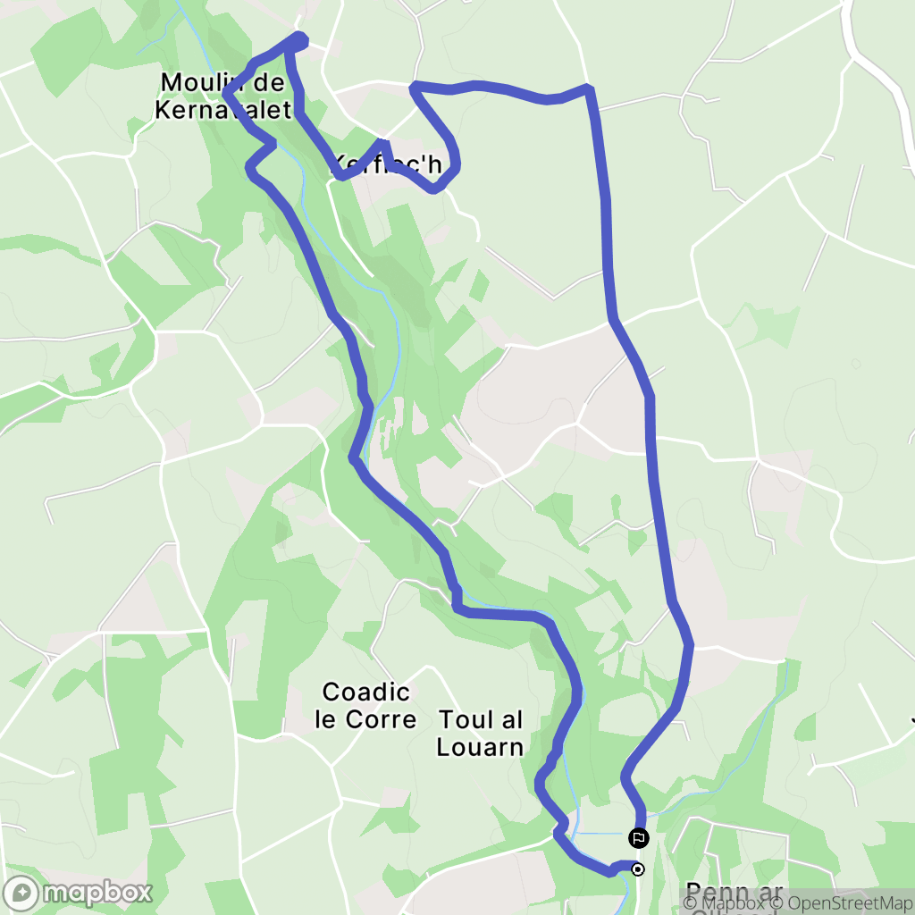 Pommerit-le-Vicomte : carte du parcours de randonnée - France