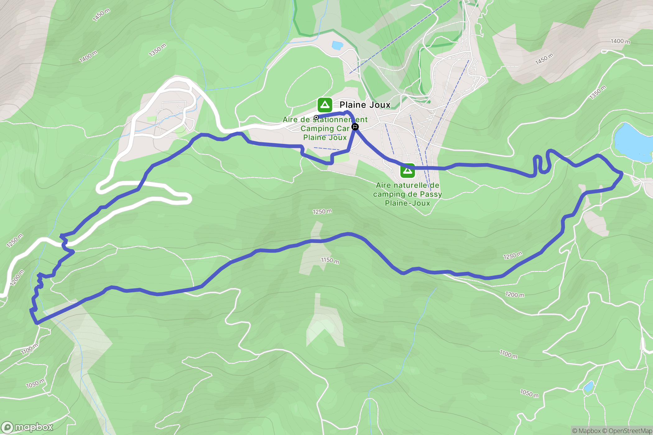 Passy : carte du parcours de randonnée - France
