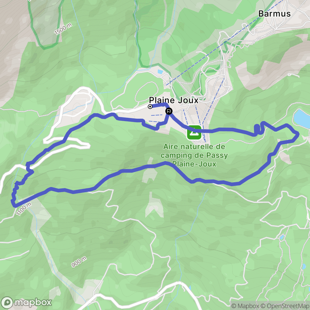 Passy : carte du parcours de randonnée - France