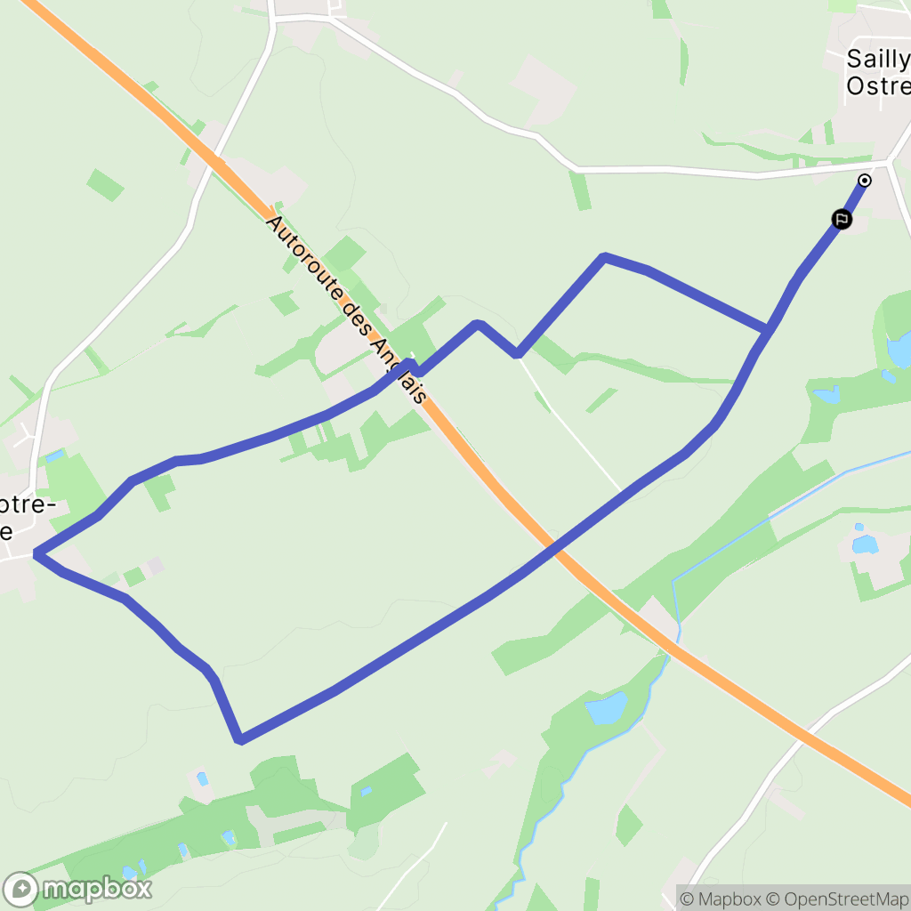 Sailly-en-Ostrevent : carte du parcours de randonnée - France