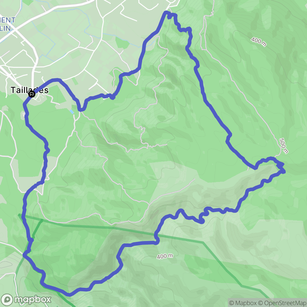Taillades : carte du parcours de randonnée - France