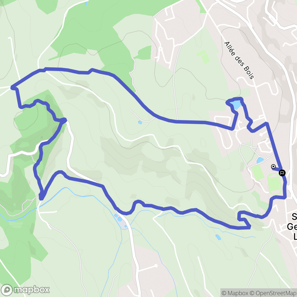 Saint-Genest-Lerpt : carte du parcours de randonnée - France