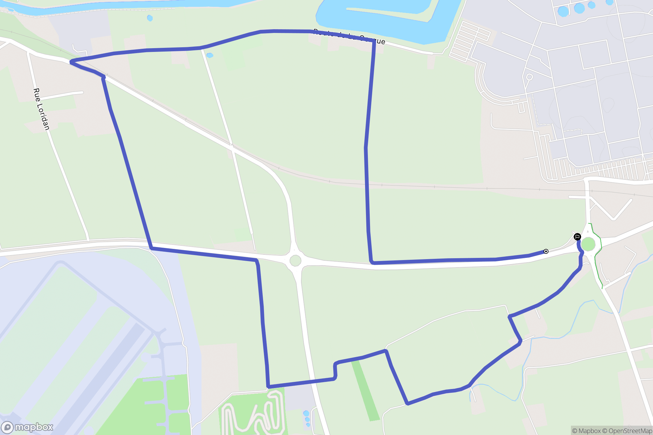 Lestrem : carte du parcours de randonnée - France