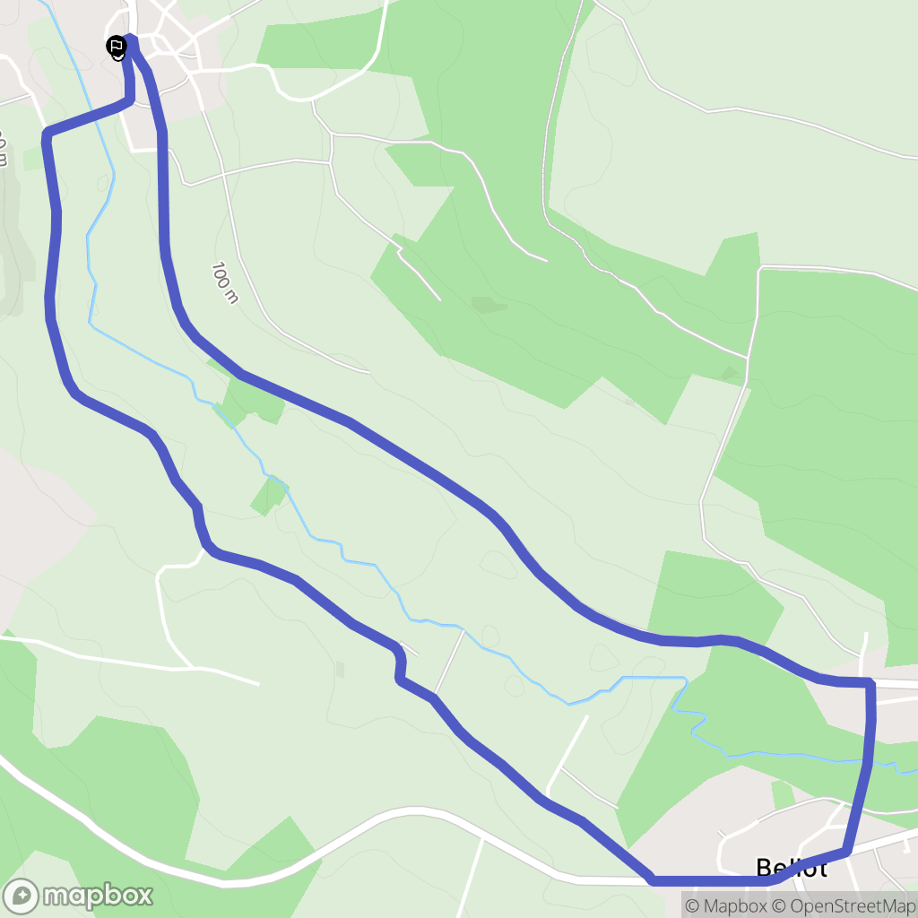 Sablonnières : carte du parcours de randonnée - France