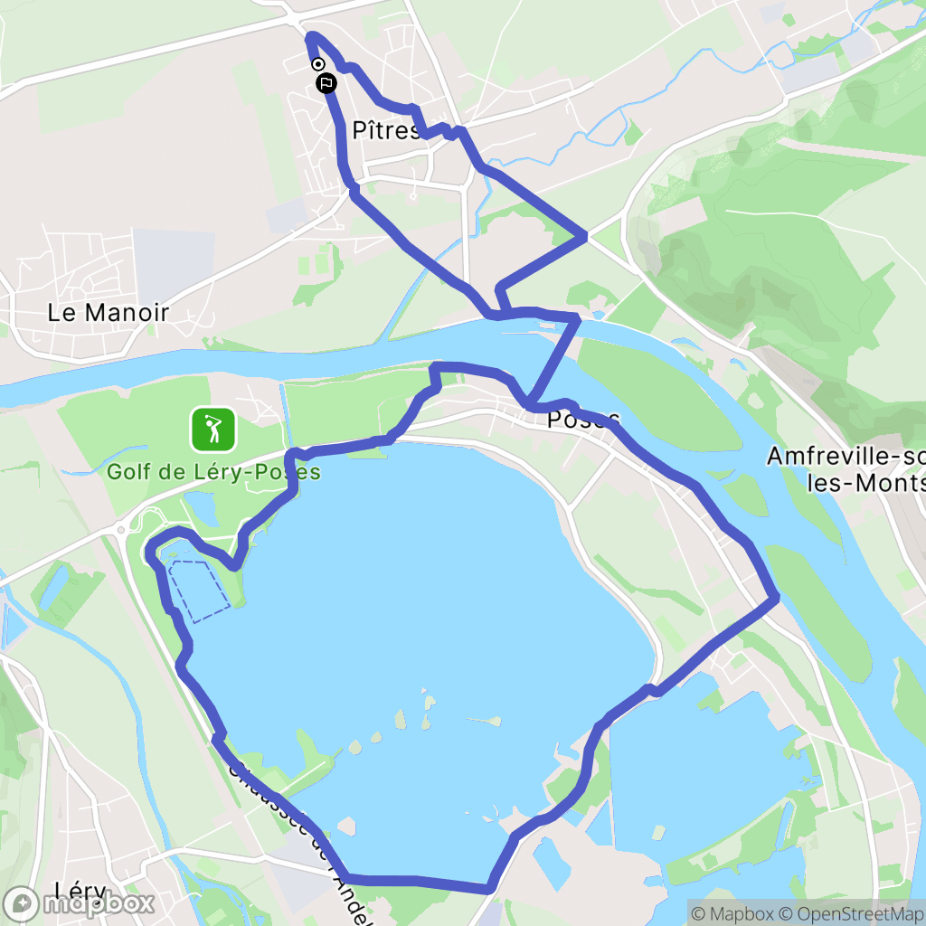 Pitres : carte du parcours de randonnée - France
