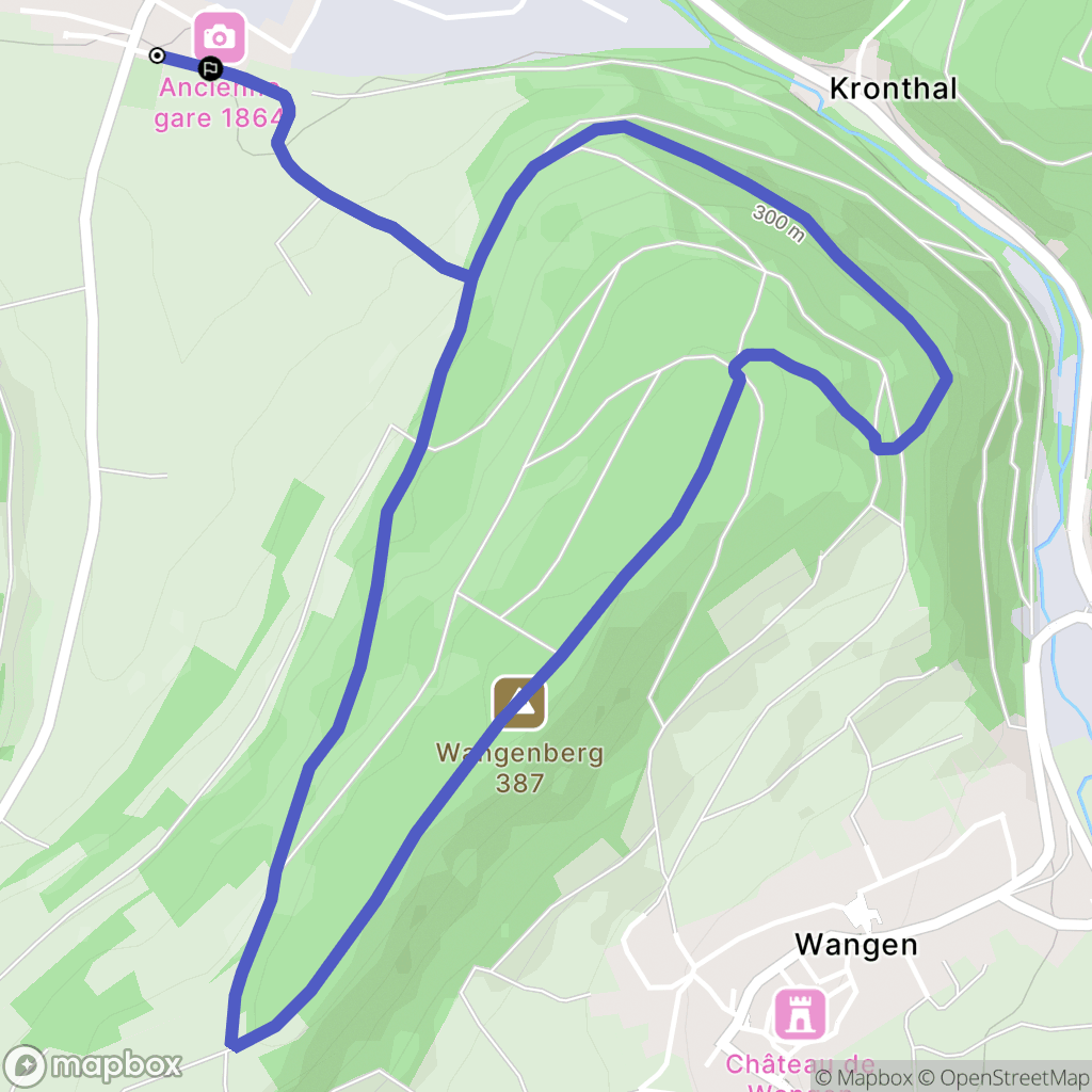 Wasselonne : carte du parcours de randonnée - France