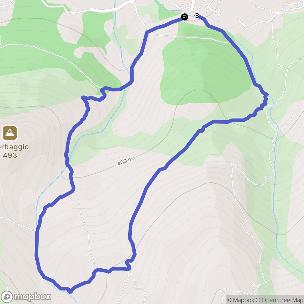 Calenzana : carte du parcours de randonnée - France
