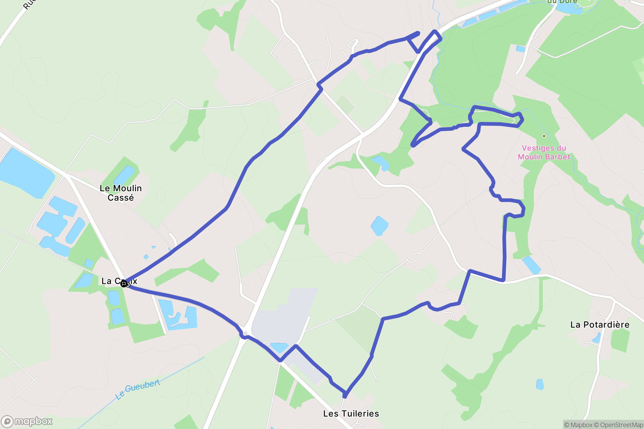 La Remaudière : carte du parcours de randonnée - France