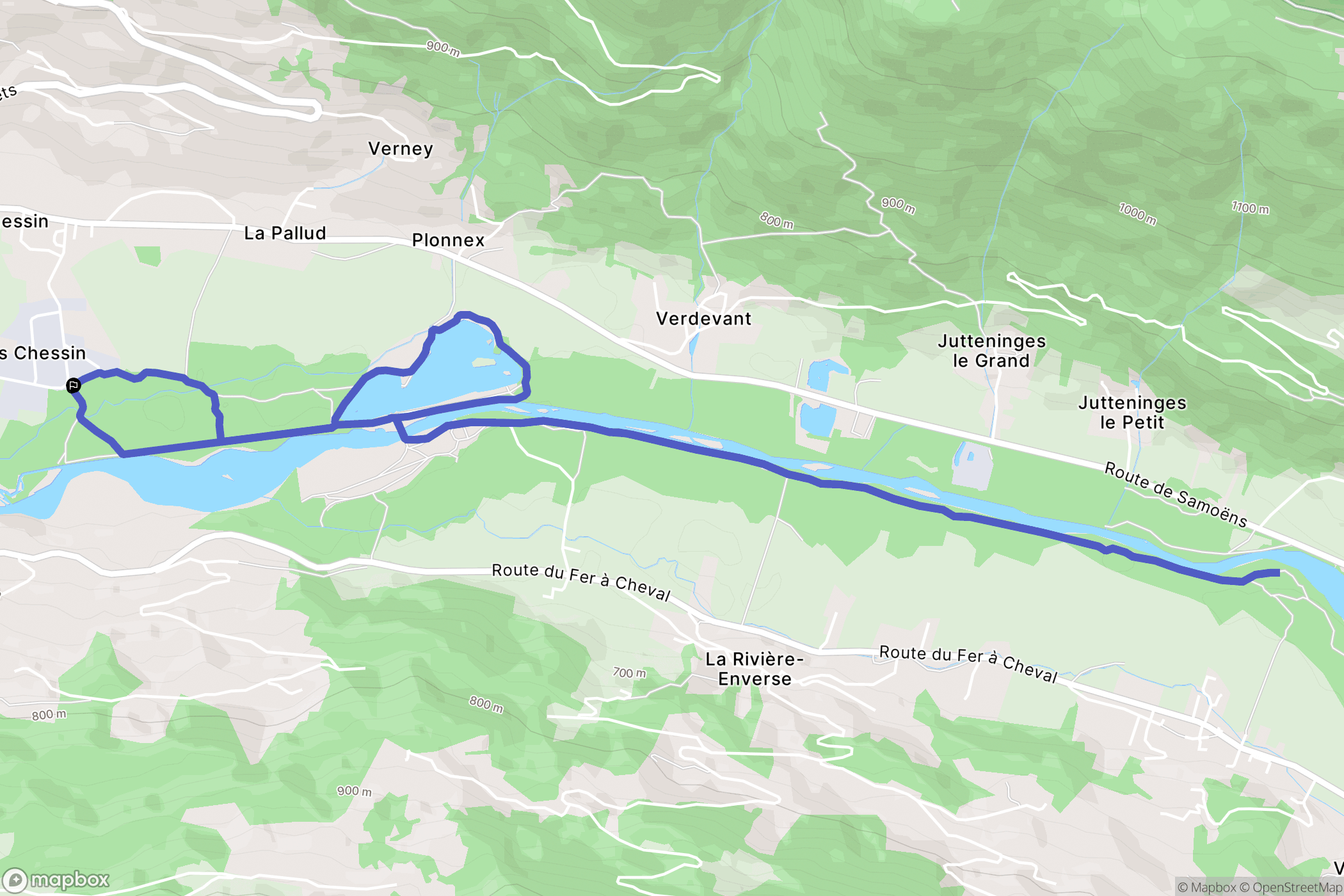 Taninges : carte du parcours de randonnée - France