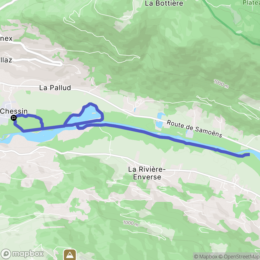 Taninges : carte du parcours de randonnée - France