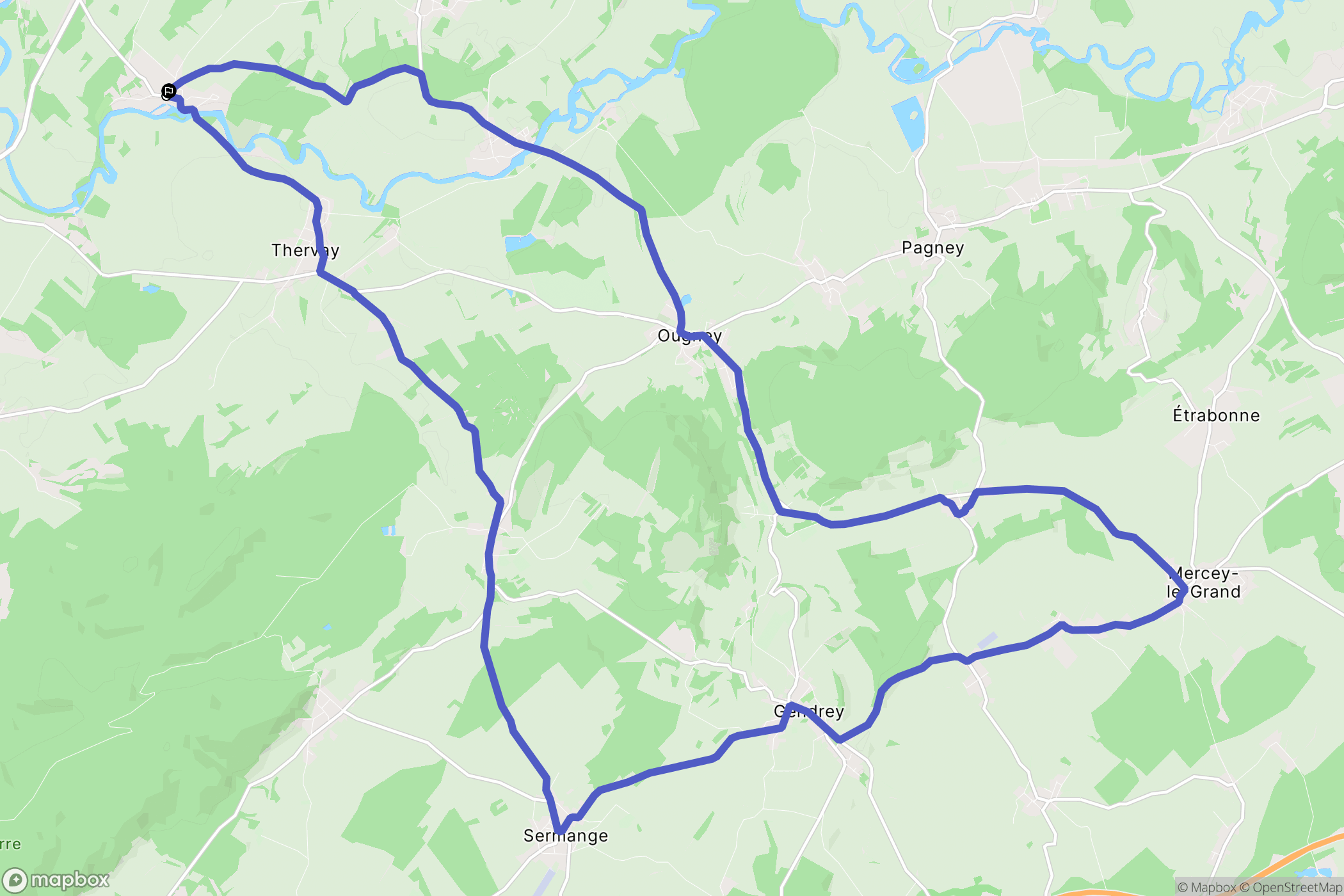 Malans : carte du parcours de randonnée - France
