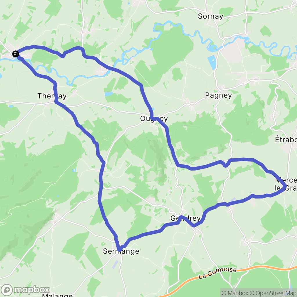 Malans : carte du parcours de randonnée - France