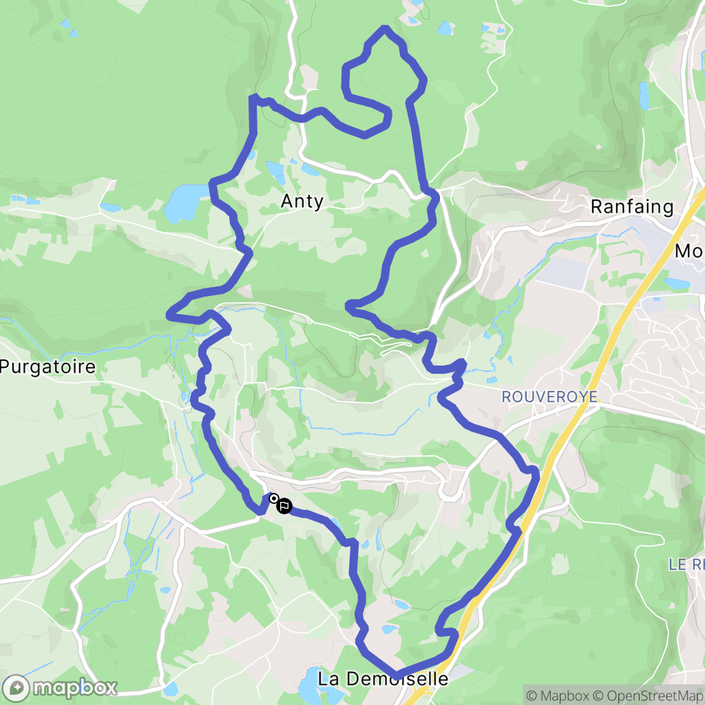 Saint-Nabord : carte du parcours de randonnée - France