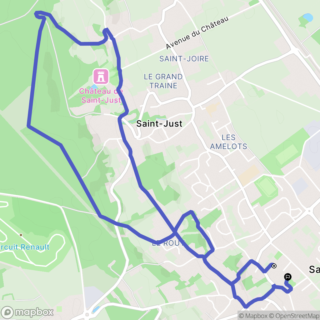 Saint-Marcel : carte du parcours de randonnée - France