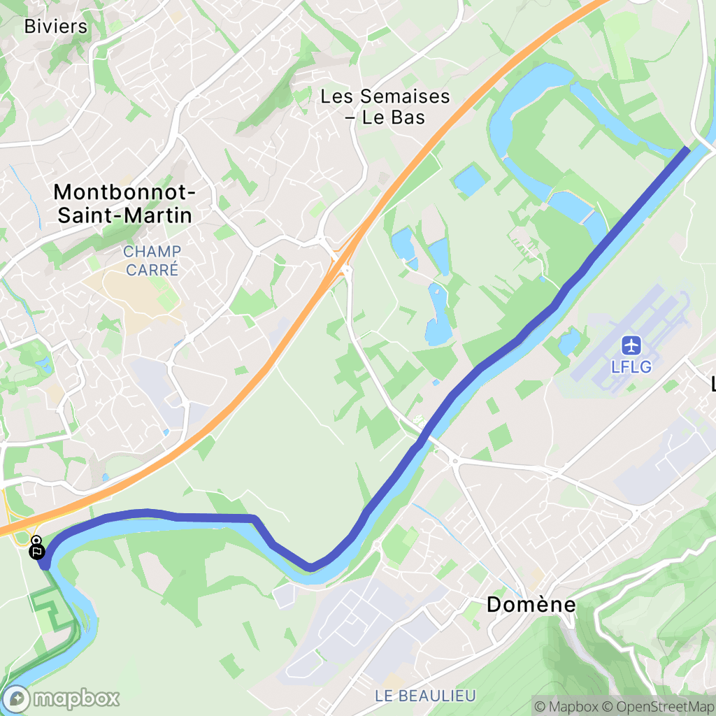 Meylan : carte du parcours de randonnée - France