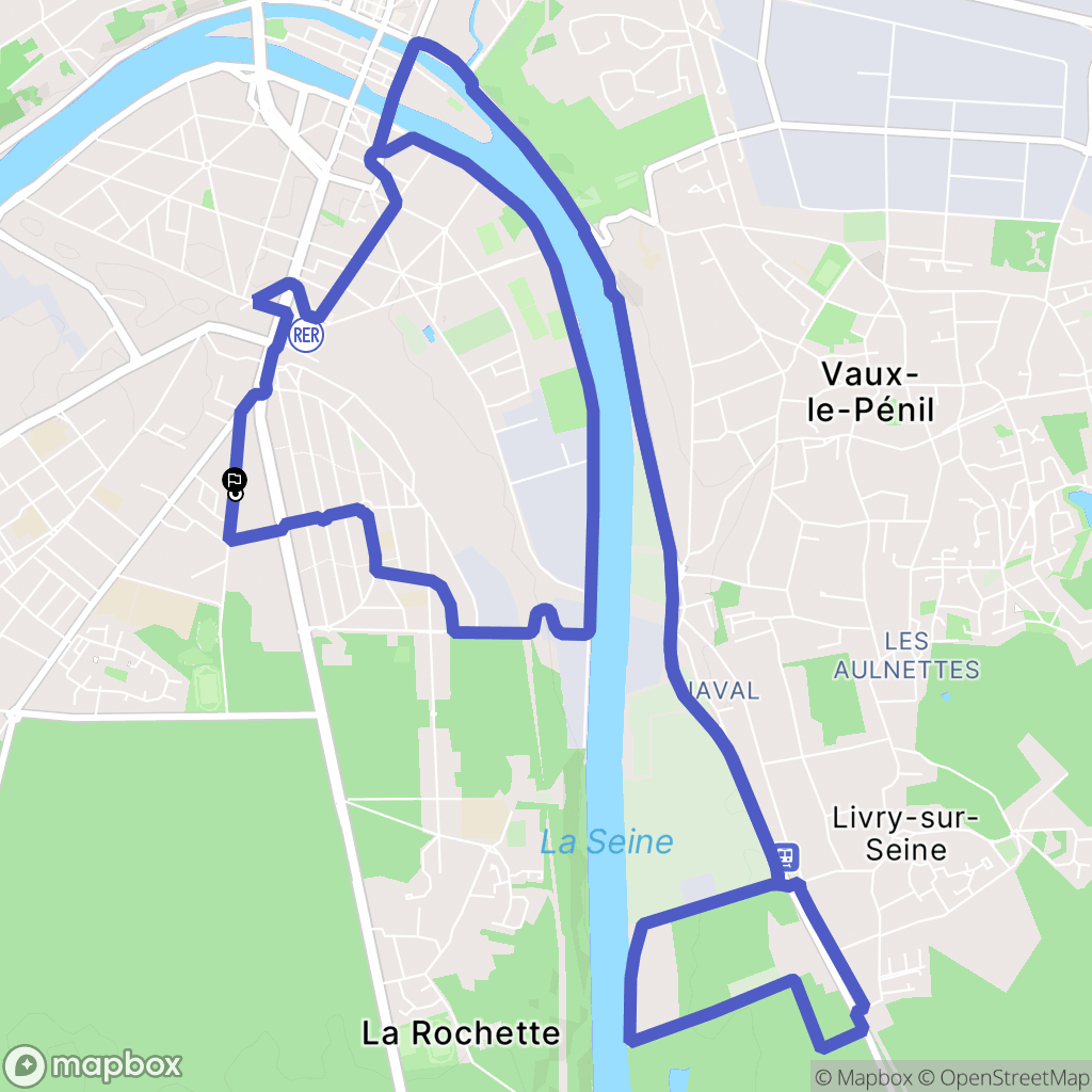 Dammarie-les-Lys : carte du parcours de randonnée - France