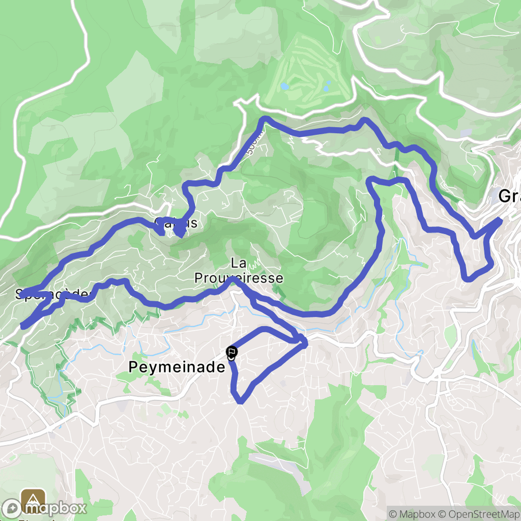 Peymeinade : carte du parcours de randonnée - France