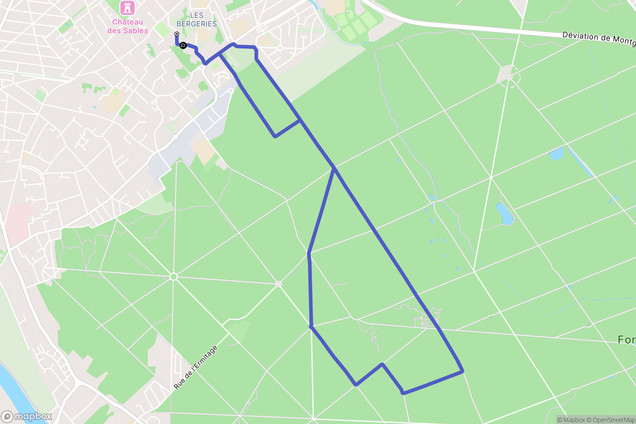 Draveil : carte du parcours de randonnée - France