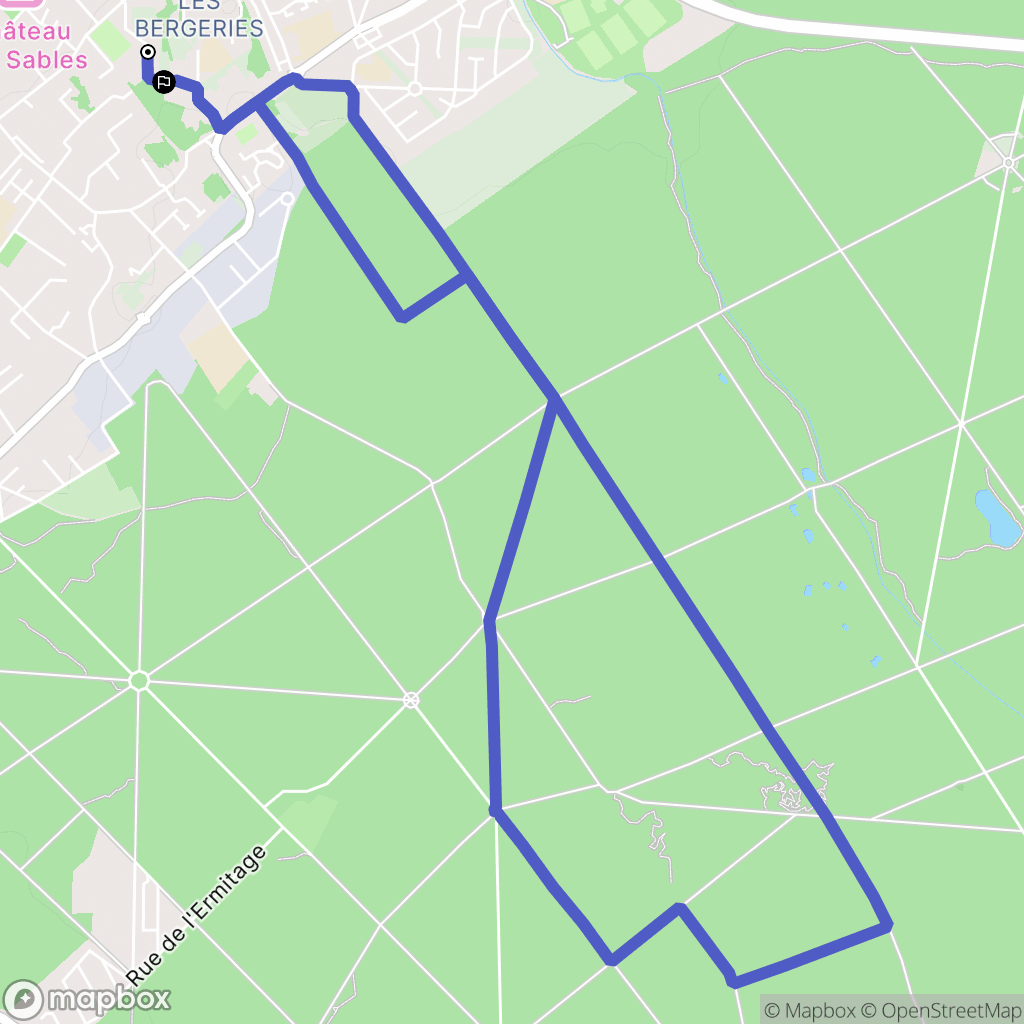 Draveil : carte du parcours de randonnée - France