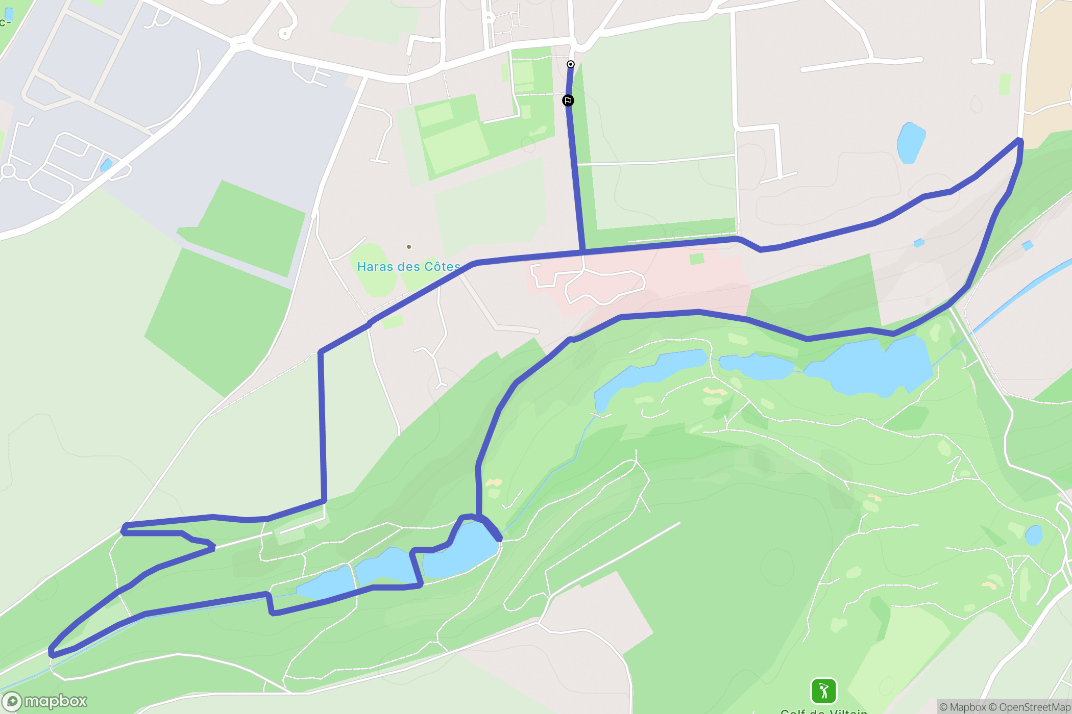 Les Loges-en-Josas : carte du parcours de randonnée - France