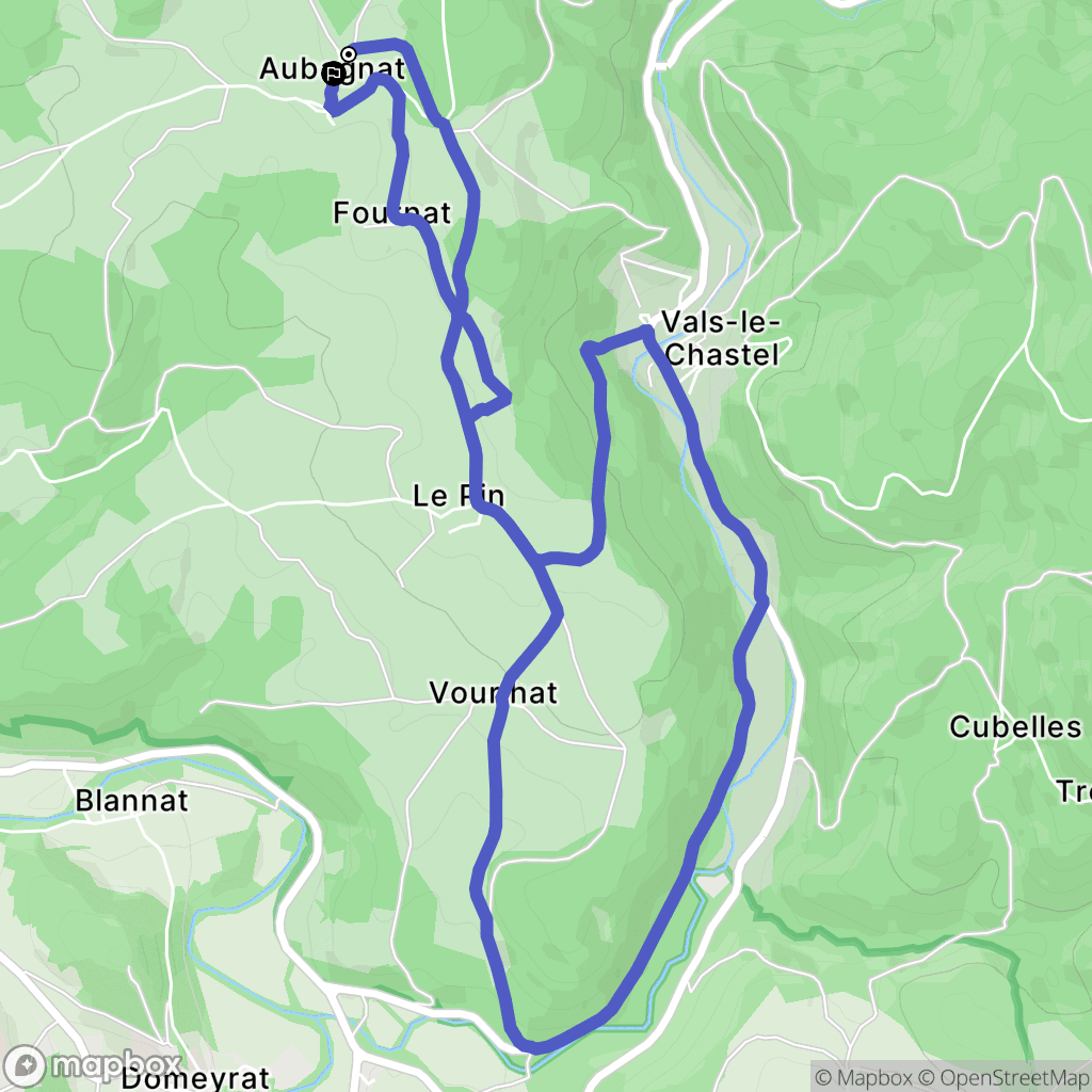Frugières-le-Pin : carte du parcours de randonnée - France