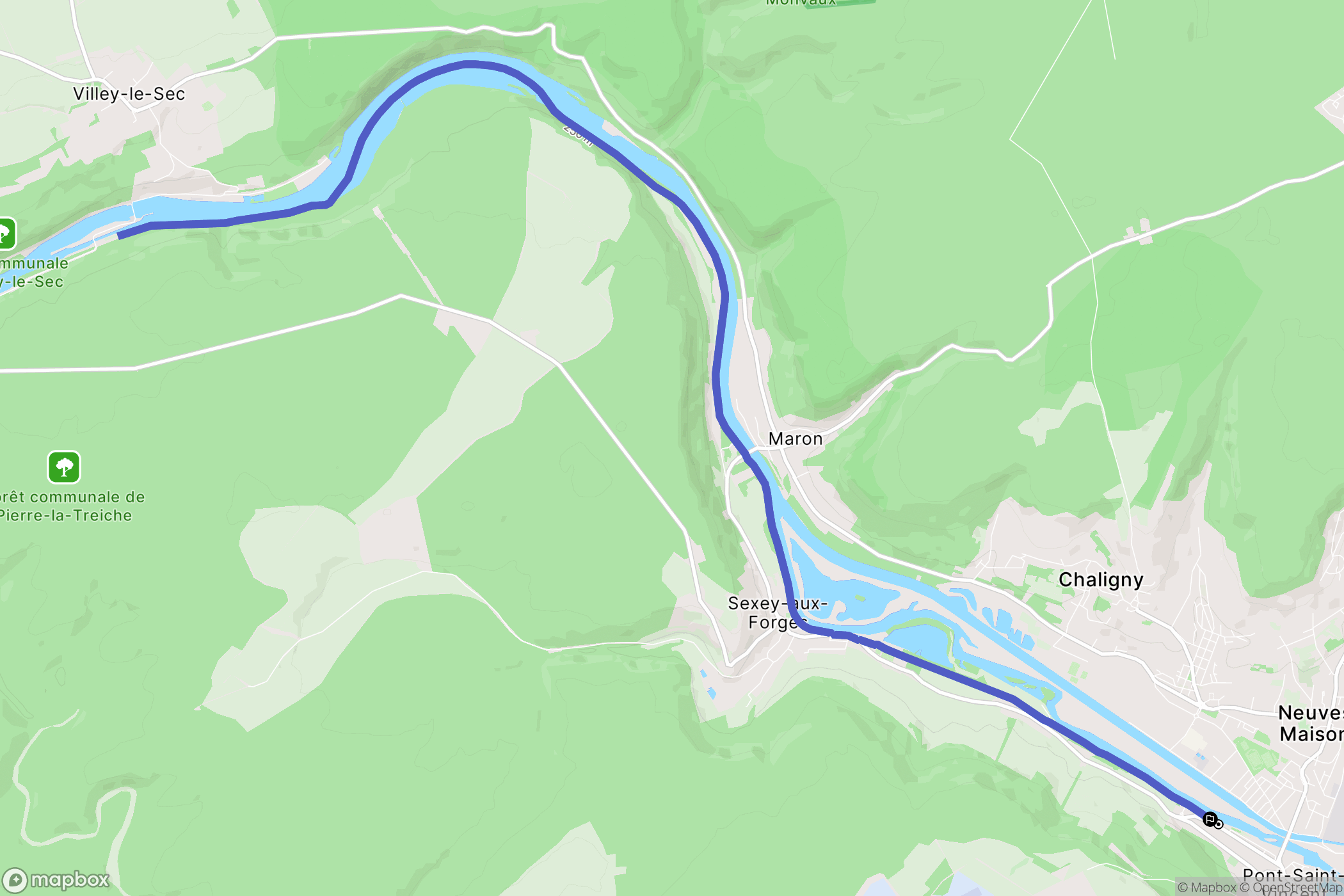 Pont-Saint-Vincent : carte du parcours de randonnée - France